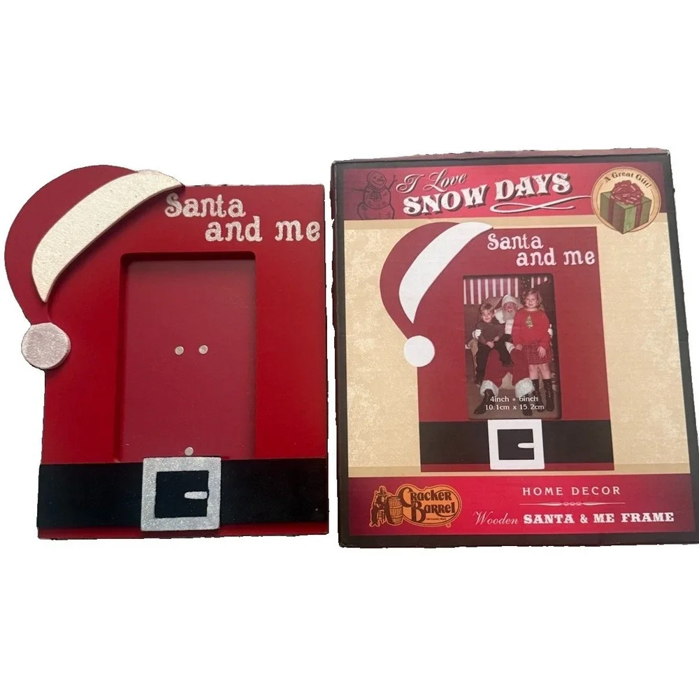 Cracker Barrel Santa and Me 4 x 6 Picture Frame- Wall Hanging- Box